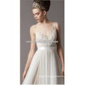 Alibaba Sexy Chine New Guangzhou A Line See Through Lace Applique Robe de mariée Robe de mariée 2017